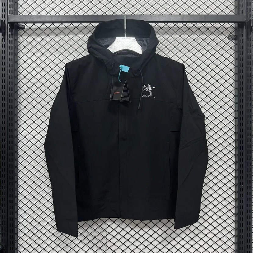 Adidas Outdoor Hooded Windbreaker Black Jacket Outerwear - 5