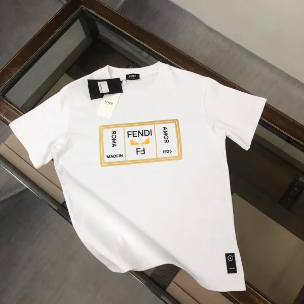 Fendi Roma Amor Graphic Print White T-Shirt - 1