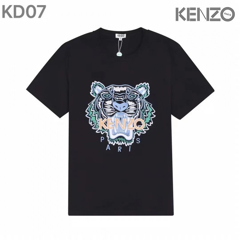 KENZO T-Shirts Tiger Embroidered T-Shirt — KD07