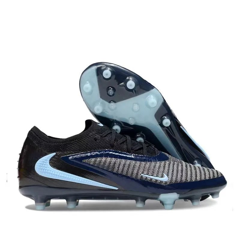 Nike Boots Low-cut firm-ground football — Black and blue AG