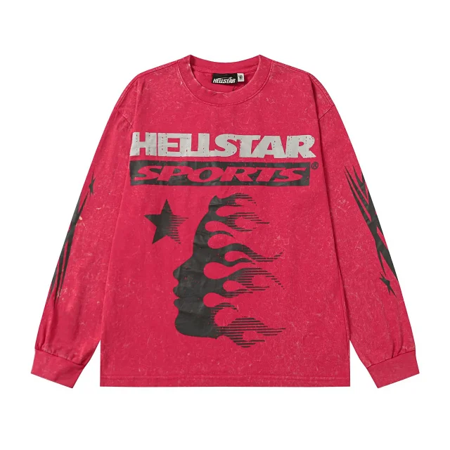 Hellstar T-Shirts Washed Graphic Long-Sleeve product detail image 3