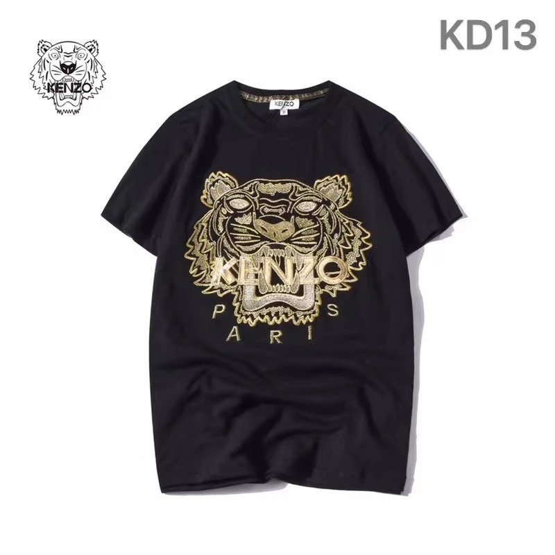 KENZO T-Shirts Tiger Embroidered T-Shirt — KD13