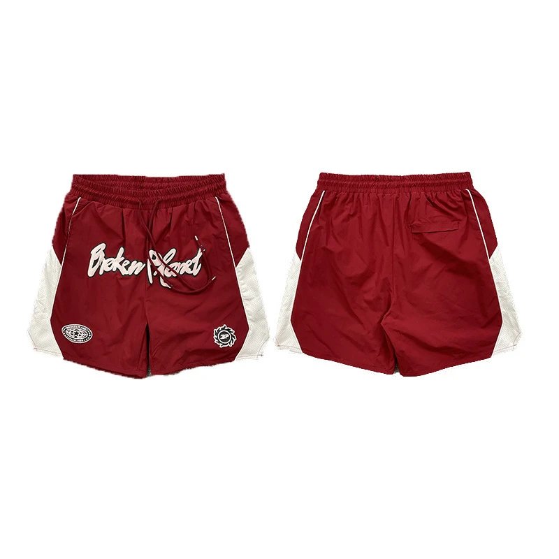 Broken Planet Shorts Drawstring graphic — 3198 red