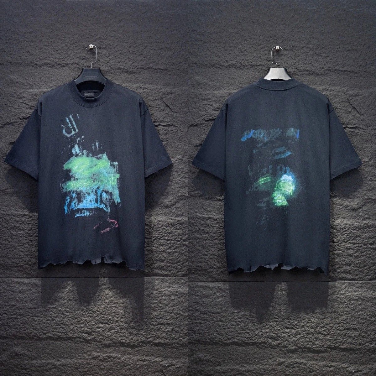 Balenciaga T-Shirts Graphic short-sleeve T-shirt — 5192 black