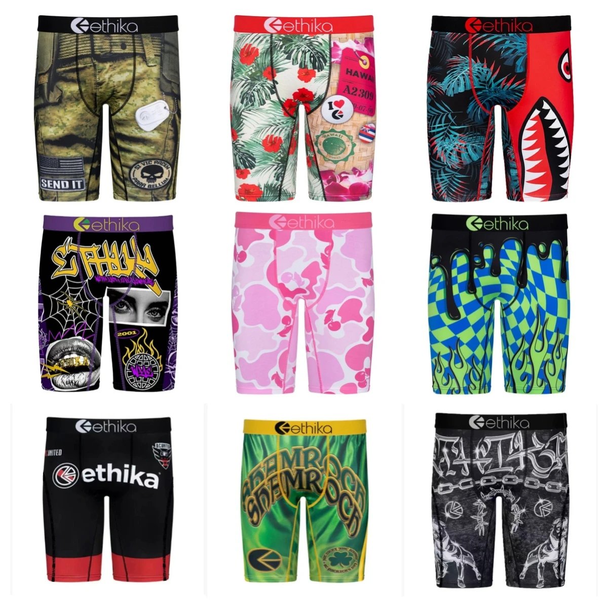 Ethika Colorful Graphic Boxer Shorts