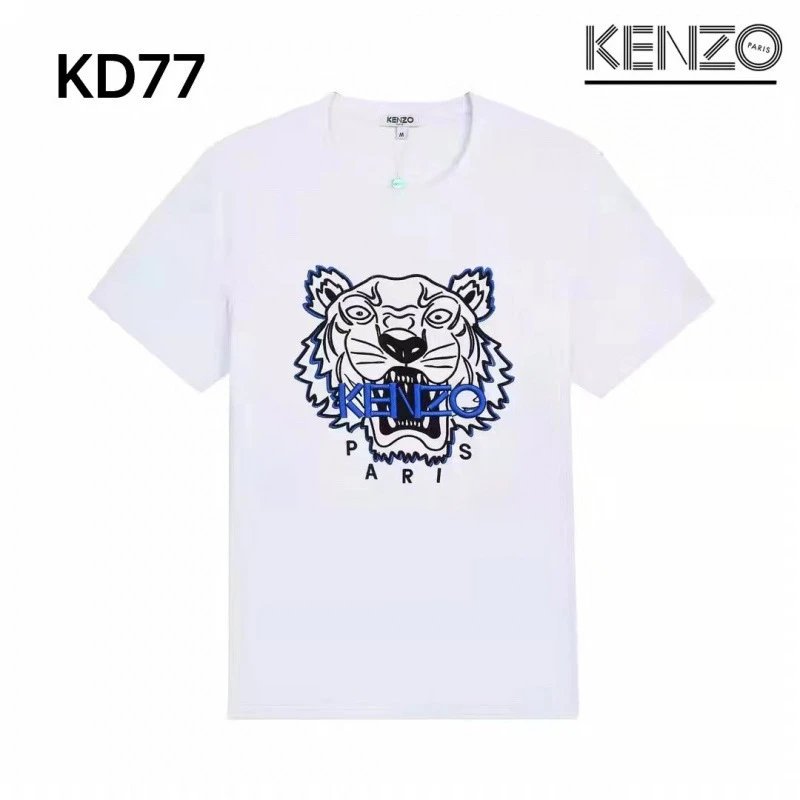 Kenzo T-Shirts Tiger Embroidered T-Shirt — KD77
