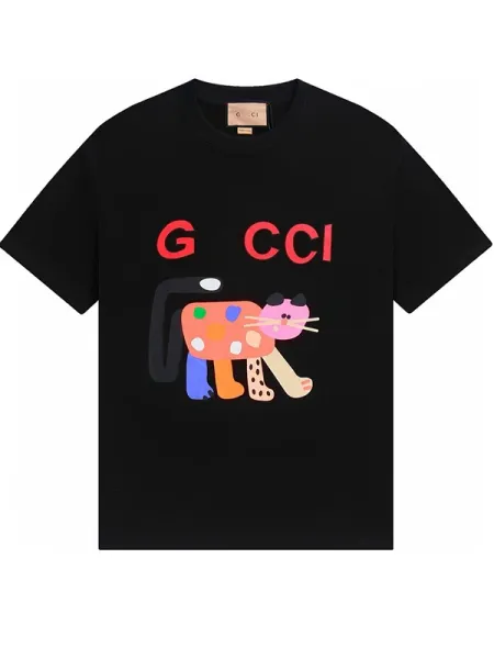 Gucci GG CCI Cat Print Black T-Shirt - 1