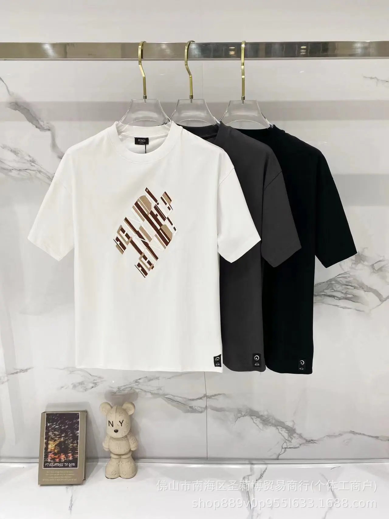 Fendi T-Shirts Loose-fit crew-neck short-sleeve T-shirt image 13