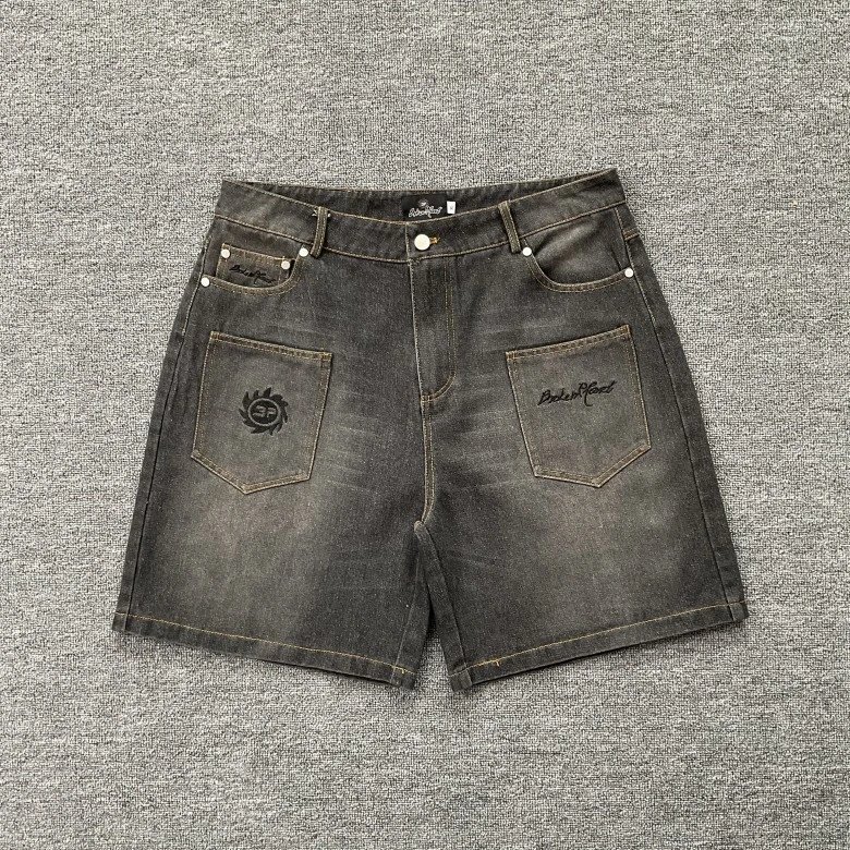 Broken Planet Shorts Graphic and plaid — 3172 black