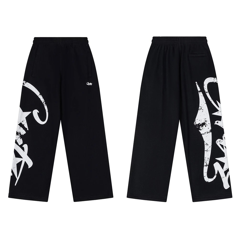 Corteiz Hoodies & Sweatshirts Logo-print hooded sweatshirt — 530 Black trousers