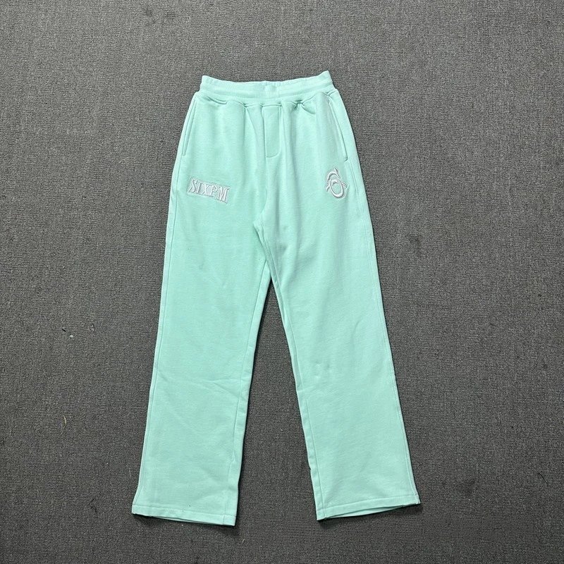 6PM Tracksuits Records Logo Hooded Tracksuit — 1002 Light green pants