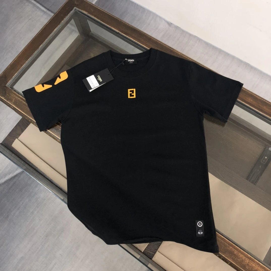 Fendi Monster Eye Logo Black T-Shirt - 1