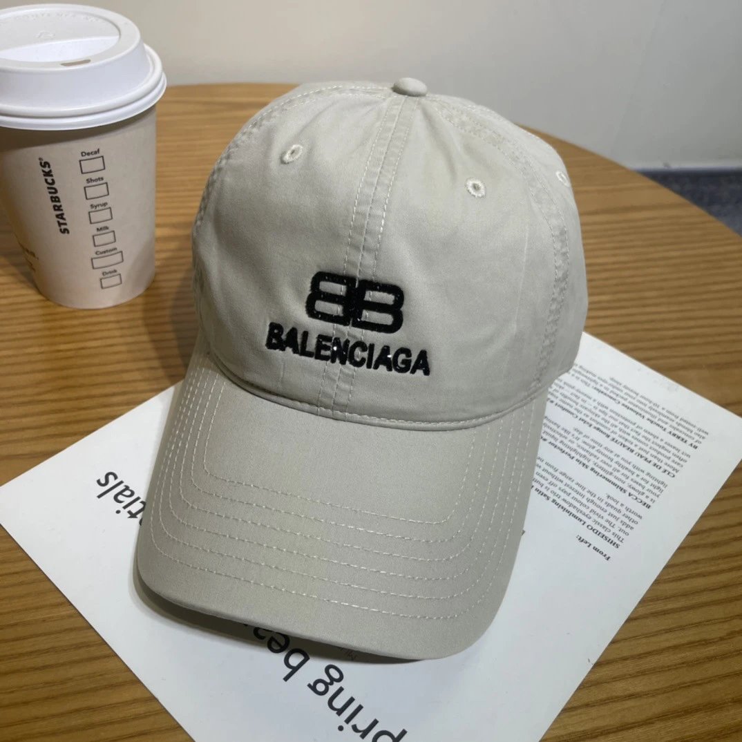 Balenciaga Hats Embroidered logo baseball cap — 10-5