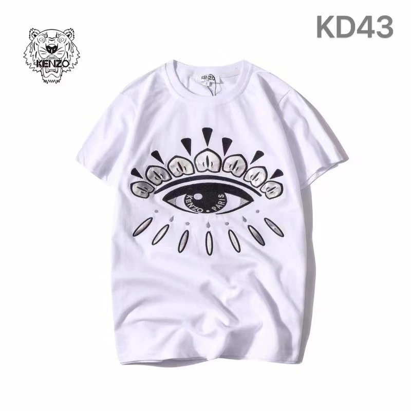 KENZO T-Shirts Tiger Embroidered T-Shirt — KD43