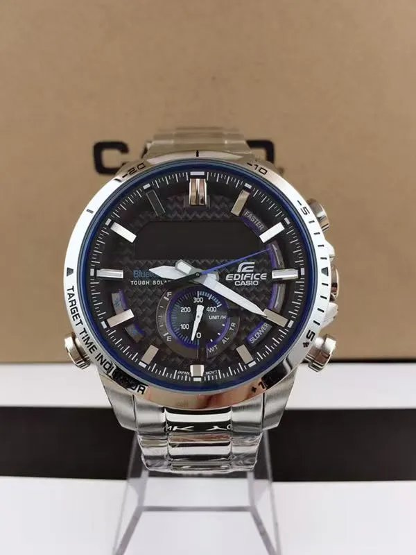 Casio Watches G-Shock octagonal ana-digi metal bracelet watch — Steel strip 1