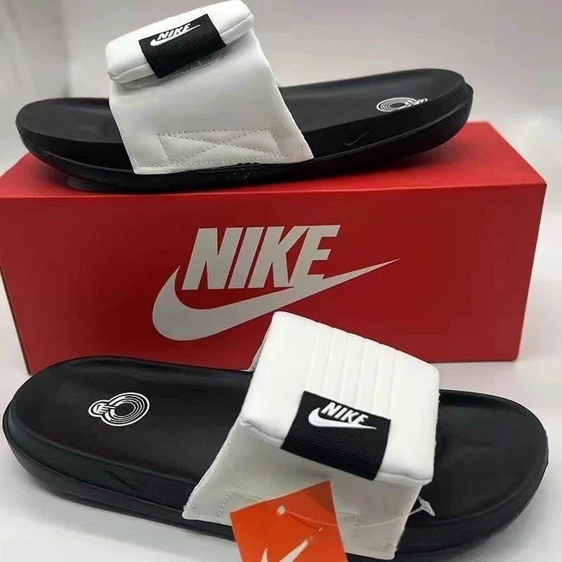 Nike Benassi JDI Slide Red Black Sandals Slippers - 8