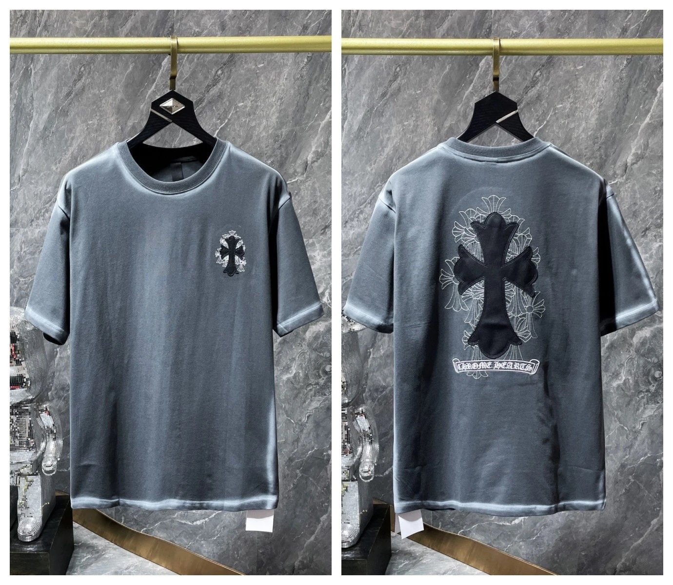 Chrome Hearts T-Shirts Graphic Cross Motif Short-Sleeve T-Shirt — 15