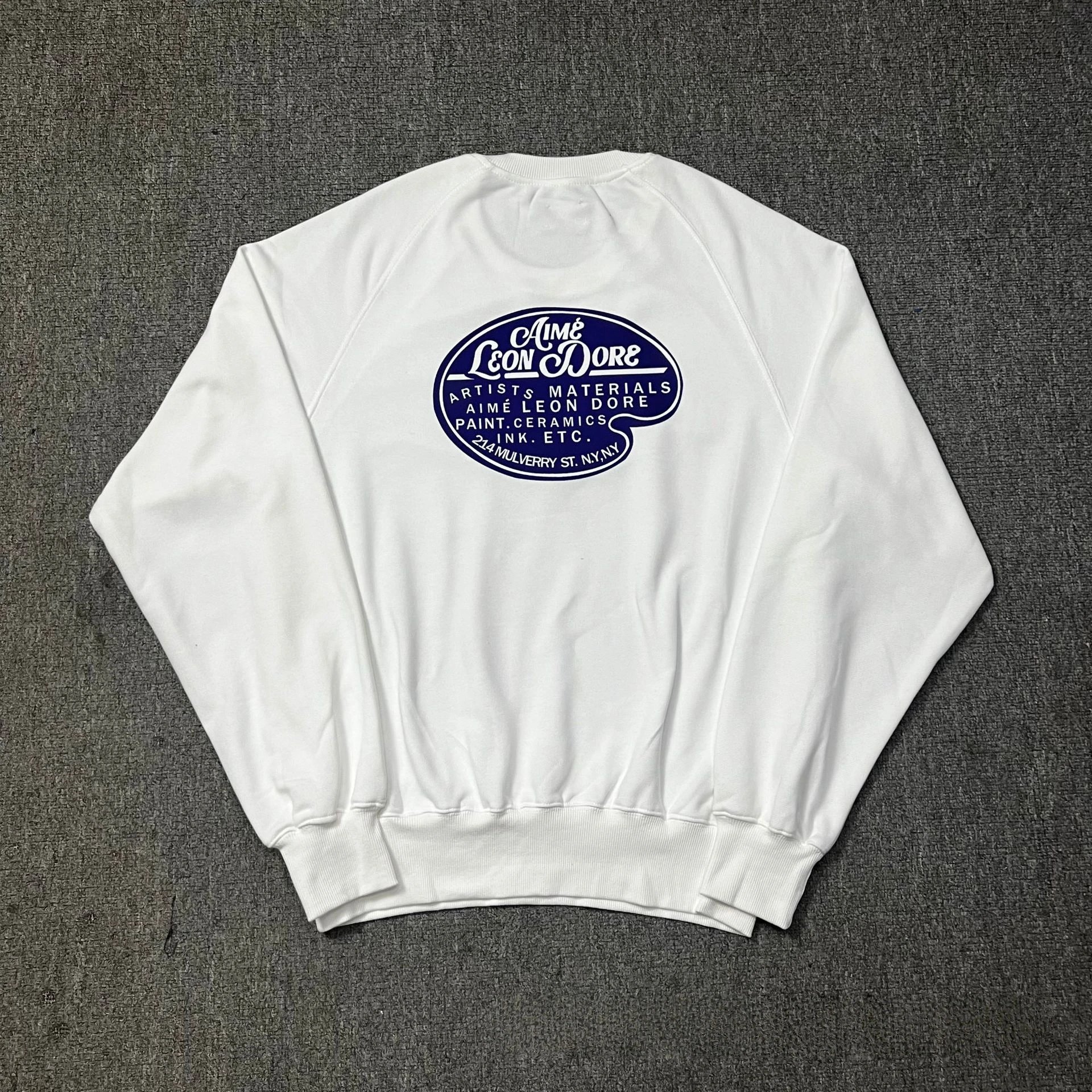 Aimé Leon Dore Hoodies & Sweatshirts Logo Print Crewneck Sweatshirt — A 22 white
