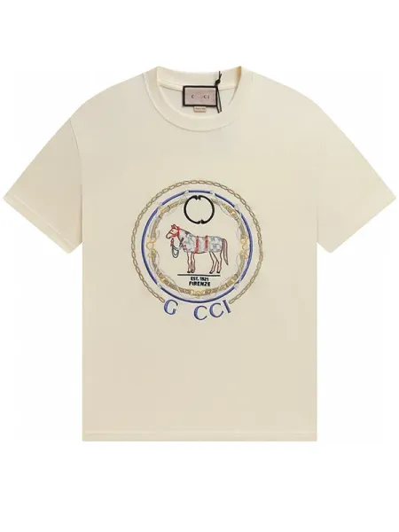 Gucci Horsebit Logo T-Shirt Beige T-Shirt - 1