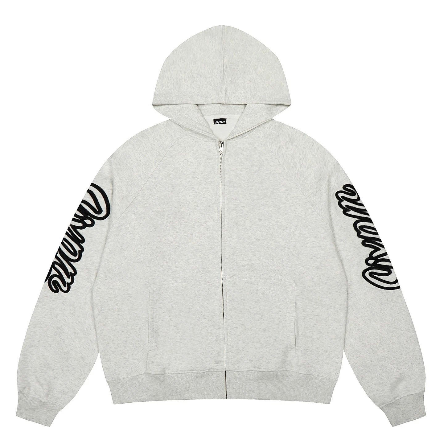 6PM Tracksuits Records Logo Hooded Tracksuit — 2007 Gray hoodie
