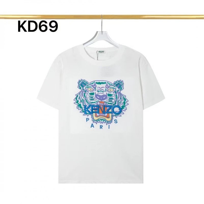 Kenzo T-Shirts Tiger Embroidered T-Shirt — KD69