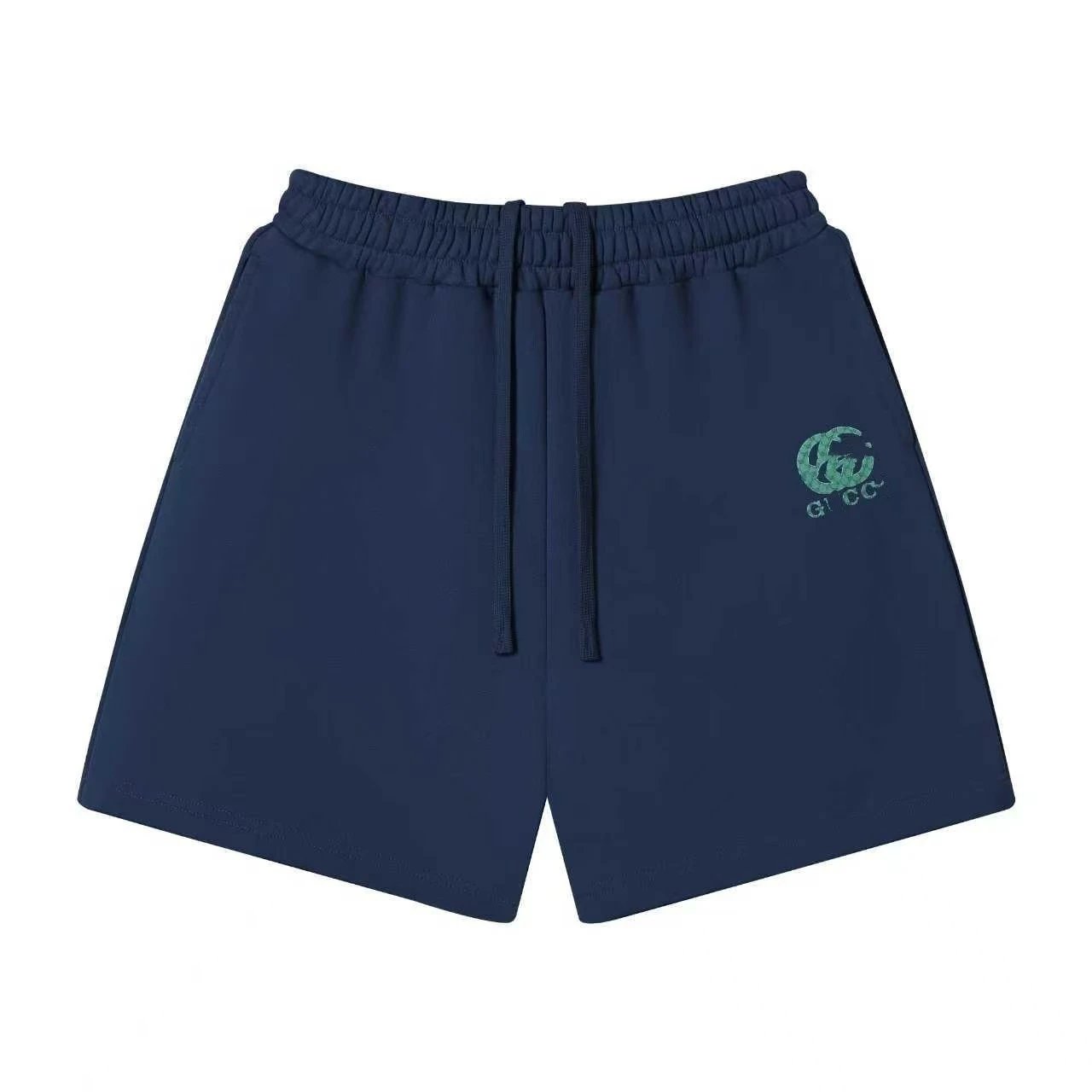 Unbranded Shorts Elastic-Waist Drawstring Graphic — 51 Navy Blue