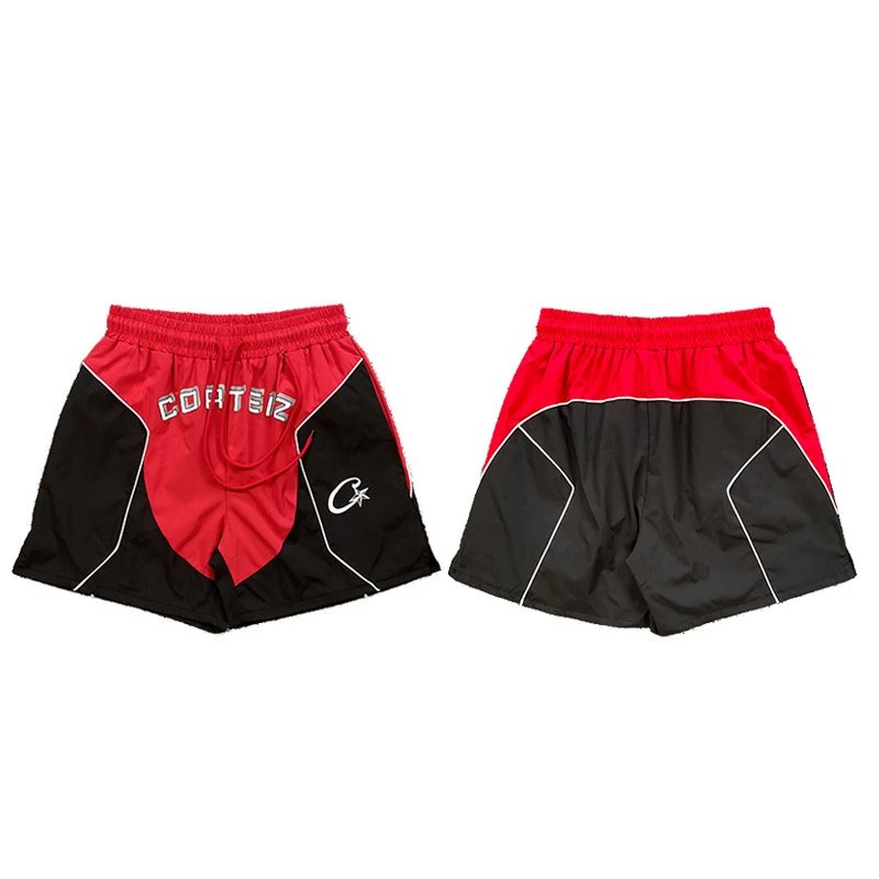 Broken Planet Shorts Drawstring graphic — 3217 Red