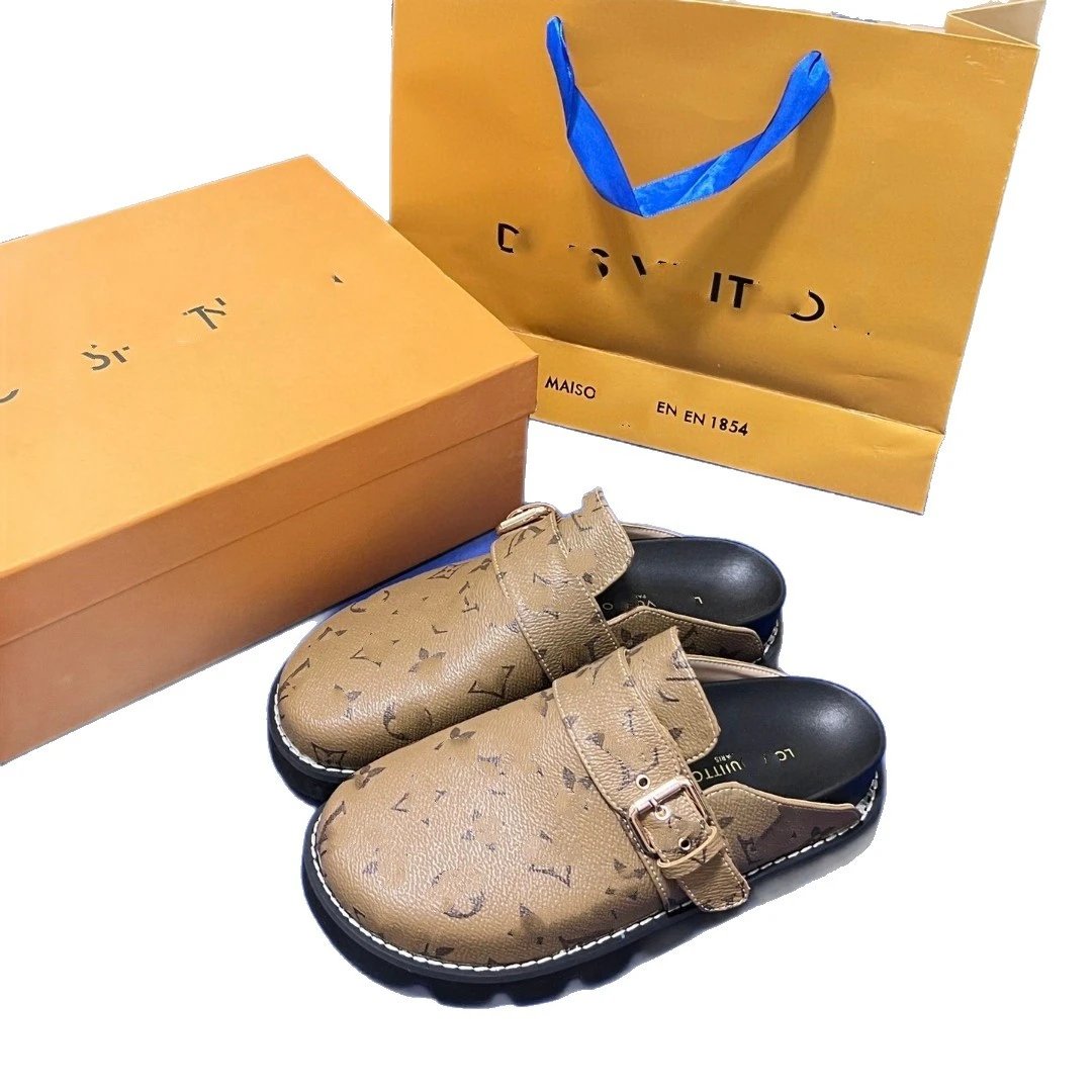 Louis Vuitton Monogram Puffer Slide Black Slippers - 23