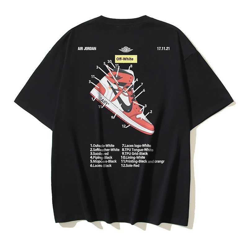 Off-White T-Shirts Short-Sleeve Logo Graphic T-Shirt — 162 Black