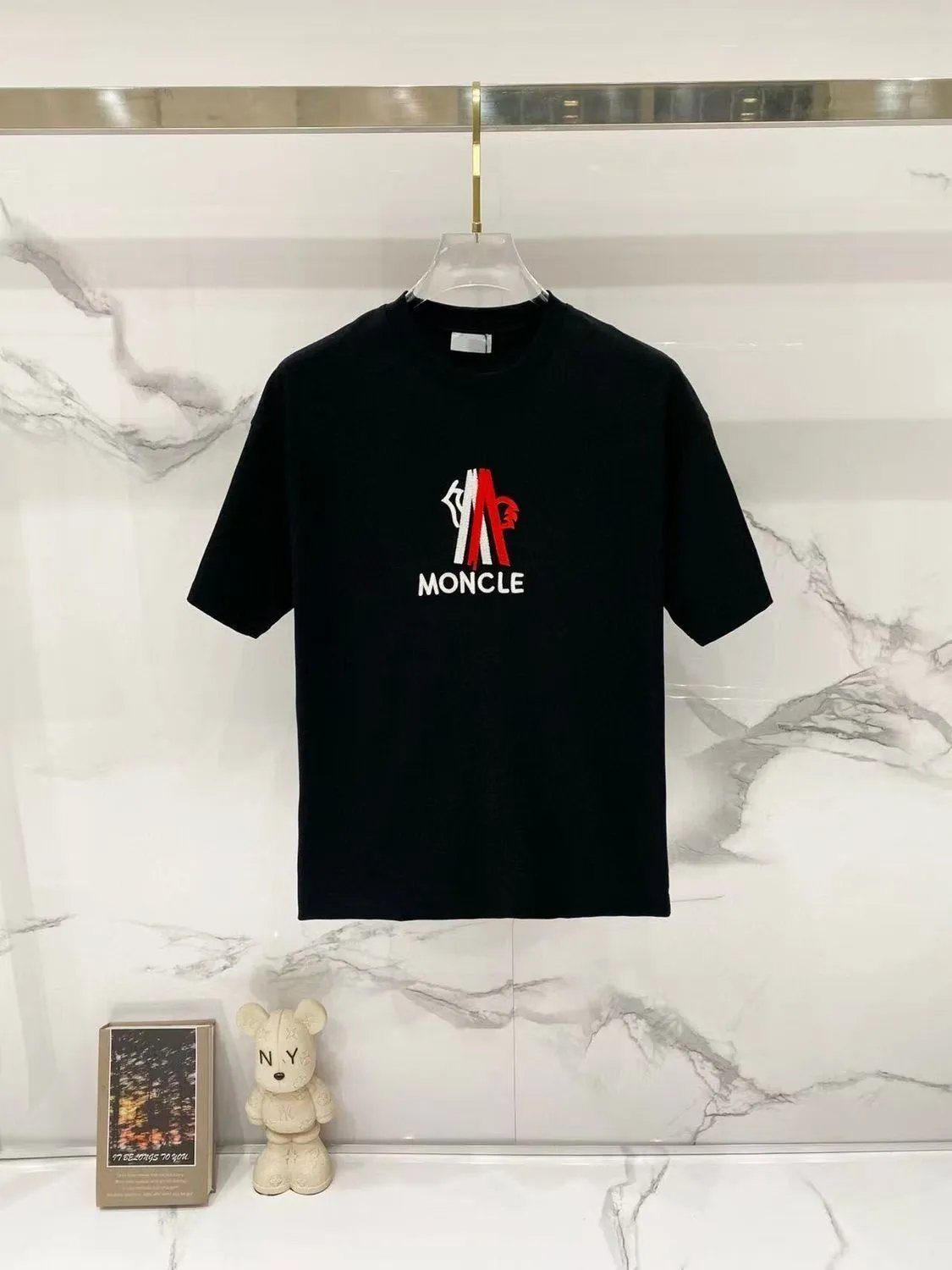 Moncler T-Shirts Logo Graphic Short-Sleeve Crewneck — M765