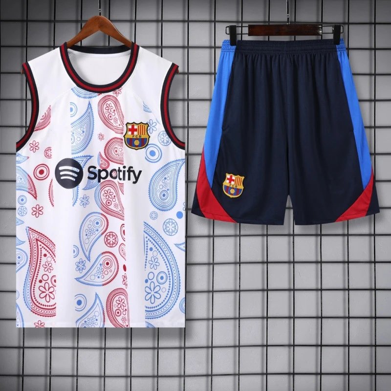 Atlético de Madrid Football Jerseys Sleeveless jersey and shorts set — 2425 Barcelona Color White