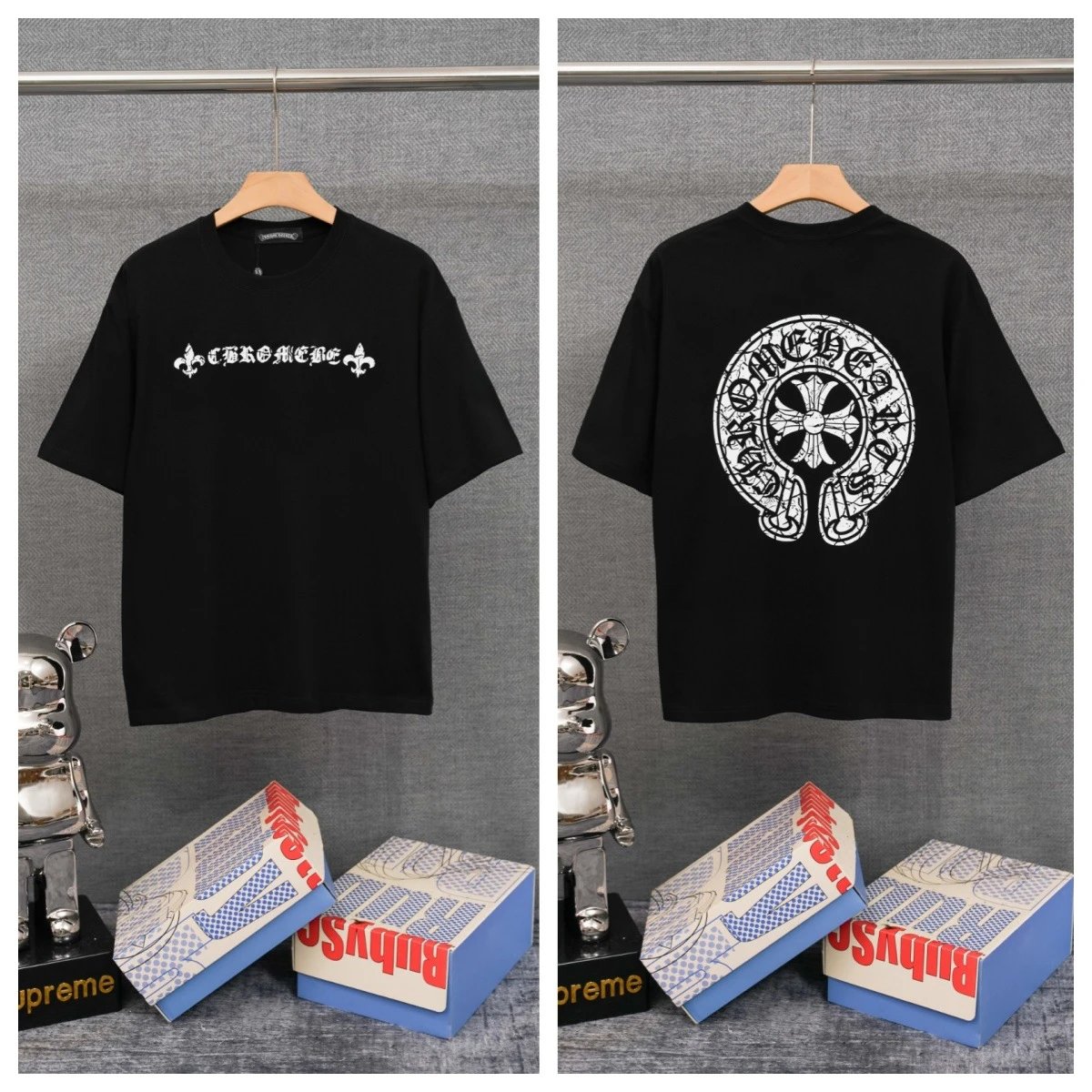 Chrome Hearts T-Shirts Graphic-print crewneck T-shirt — 3