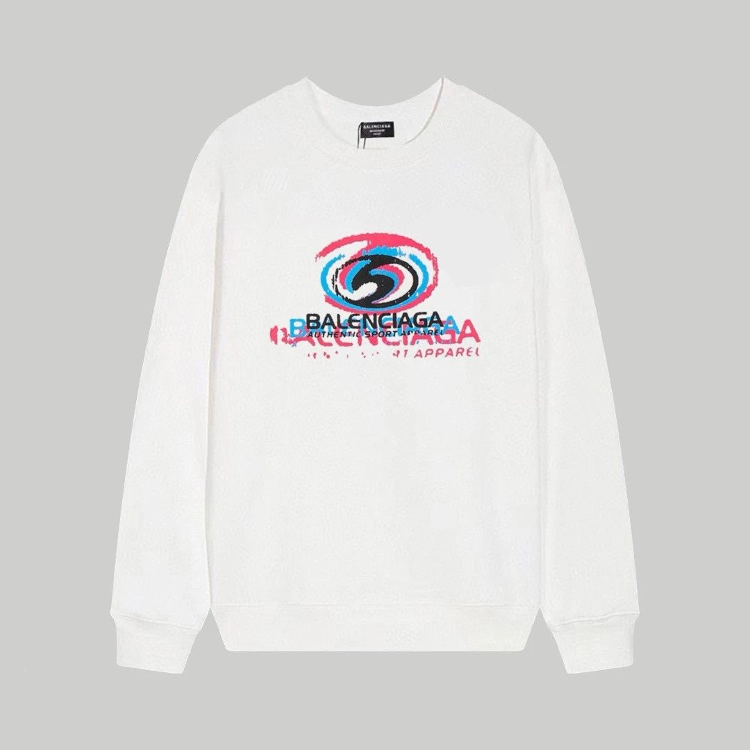 Balenciaga Hoodies & Sweatshirts Crewneck logo-print sweatshirt — 176 white
