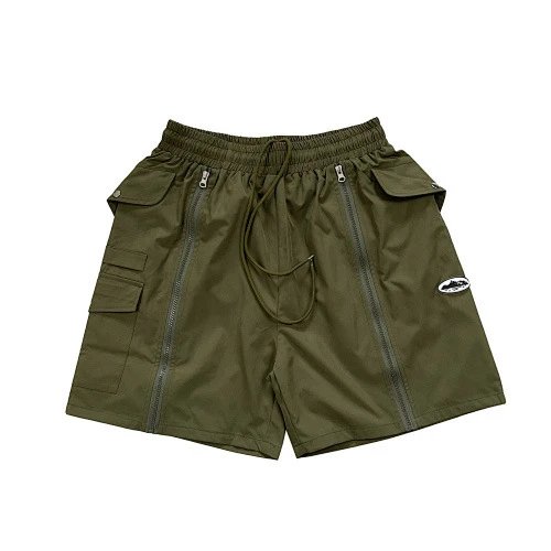 Corteiz Shorts Drawstring athletic — army green 8252#