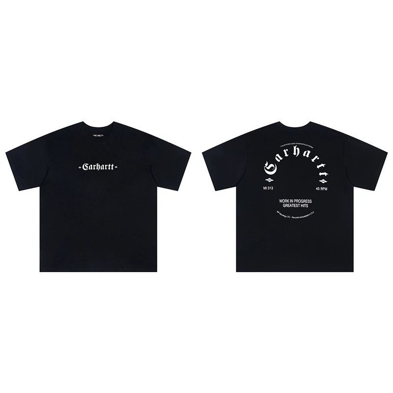 Carhartt T-Shirts Short-Sleeve Crew Neck Graphic Logo T-Shirt — 205 black