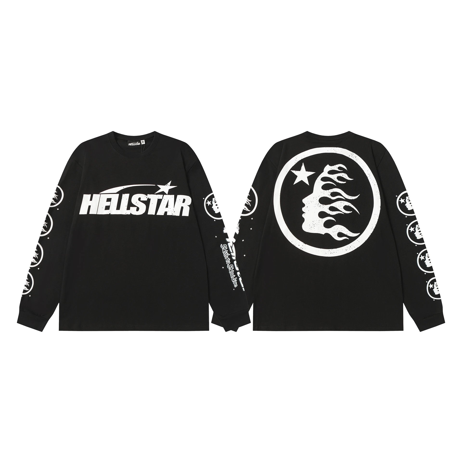 Hellstar T-Shirts Graphic Print Long-Sleeve T-Shirt — 7103 black