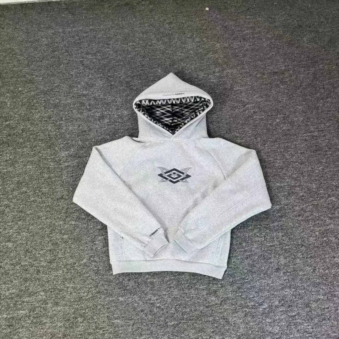 M&T Jackets Hooded zip-up embroidered jacket — H028 gray