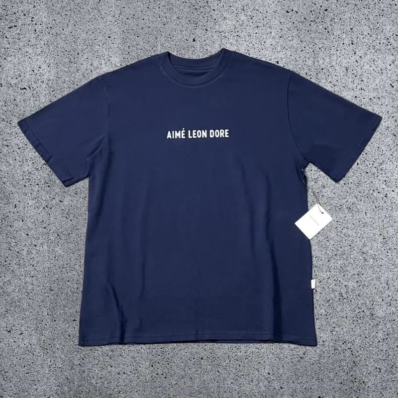 Aimé Leon Dore T-Shirts Short-sleeve logo graphic T-shirt — Royal blue small letter A31