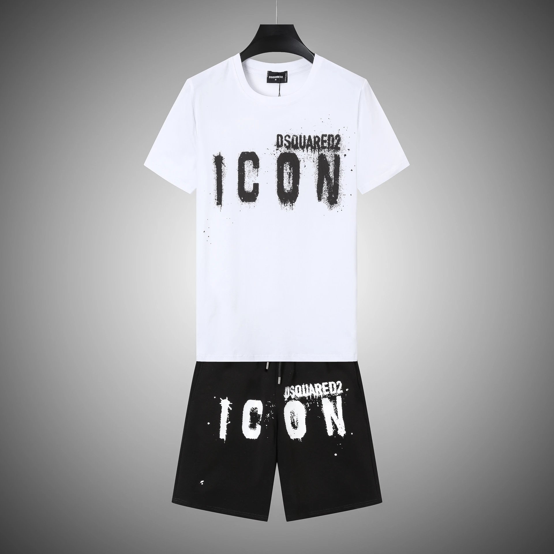 DSQUARED2 Matching Sets U3DS-2 Graphic T-Shirt and Shorts Set — 11