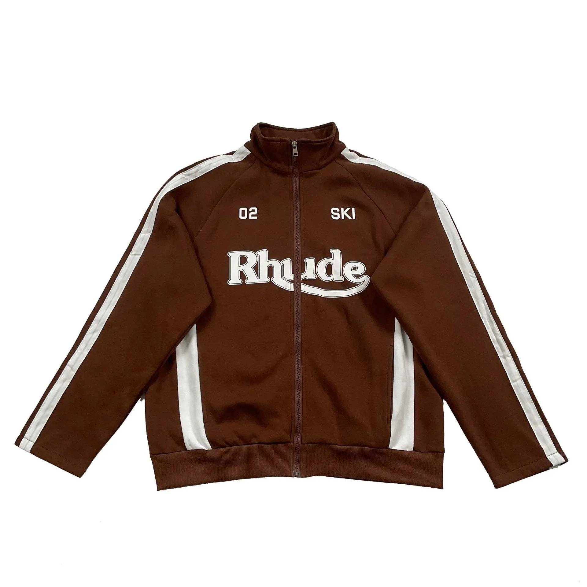 Rhude East Hampton Half-Zip Pullover Red Beige Jacket - 39