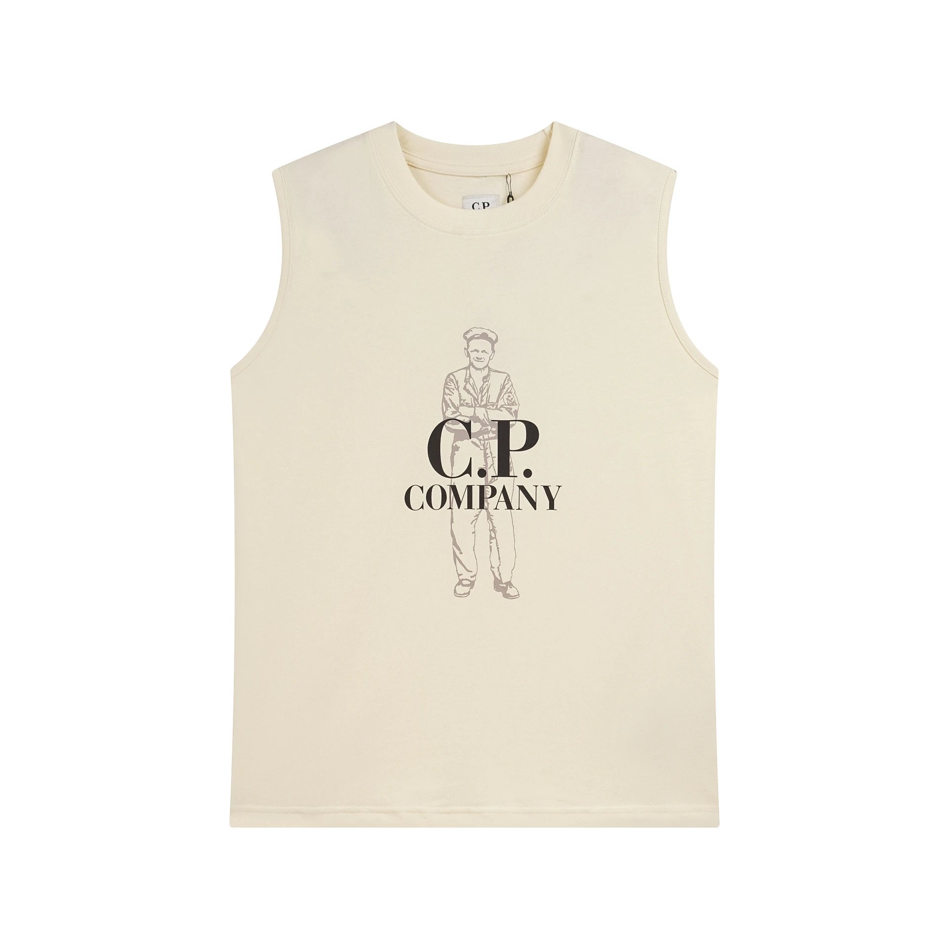 C.P. Company Shirts Short-Sleeve Polo Shirt — 363 vest, apricot color