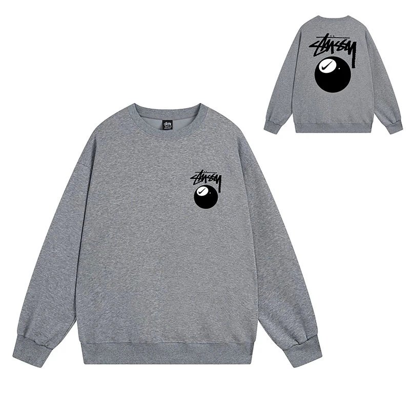 Stüssy Hoodies & Sweatshirts Crewneck graphic-print sweatshirt — 106 Dark Gray