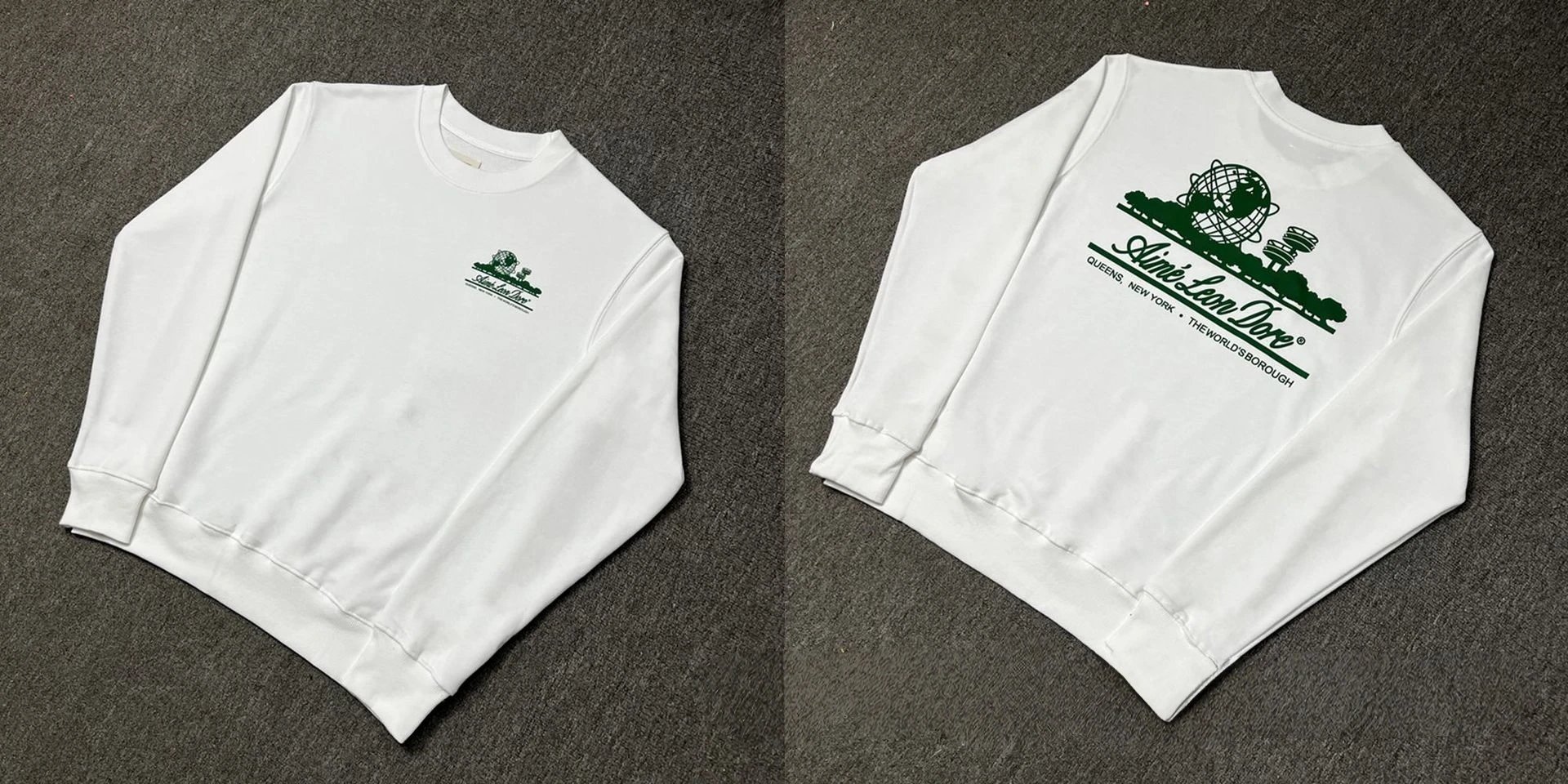 Aimé Leon Dore Hoodies & Sweatshirts Logo Print Crewneck Sweatshirt — A 27 white