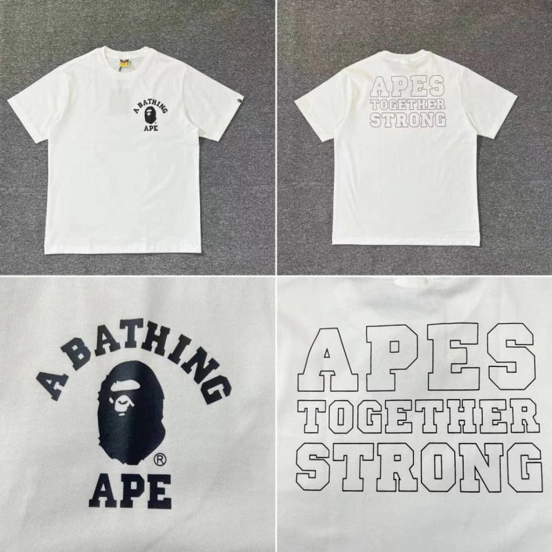 A Bathing Ape T-Shirts Apes Together Strong Graphic Short-Sleeve T-Shirt — XX 265 white