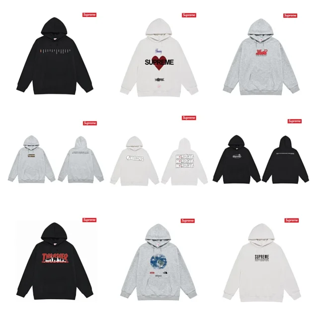 Supreme Hoodies & Sweatshirts Pullover hoodie with oval logo graphic and back text print product detail image 2