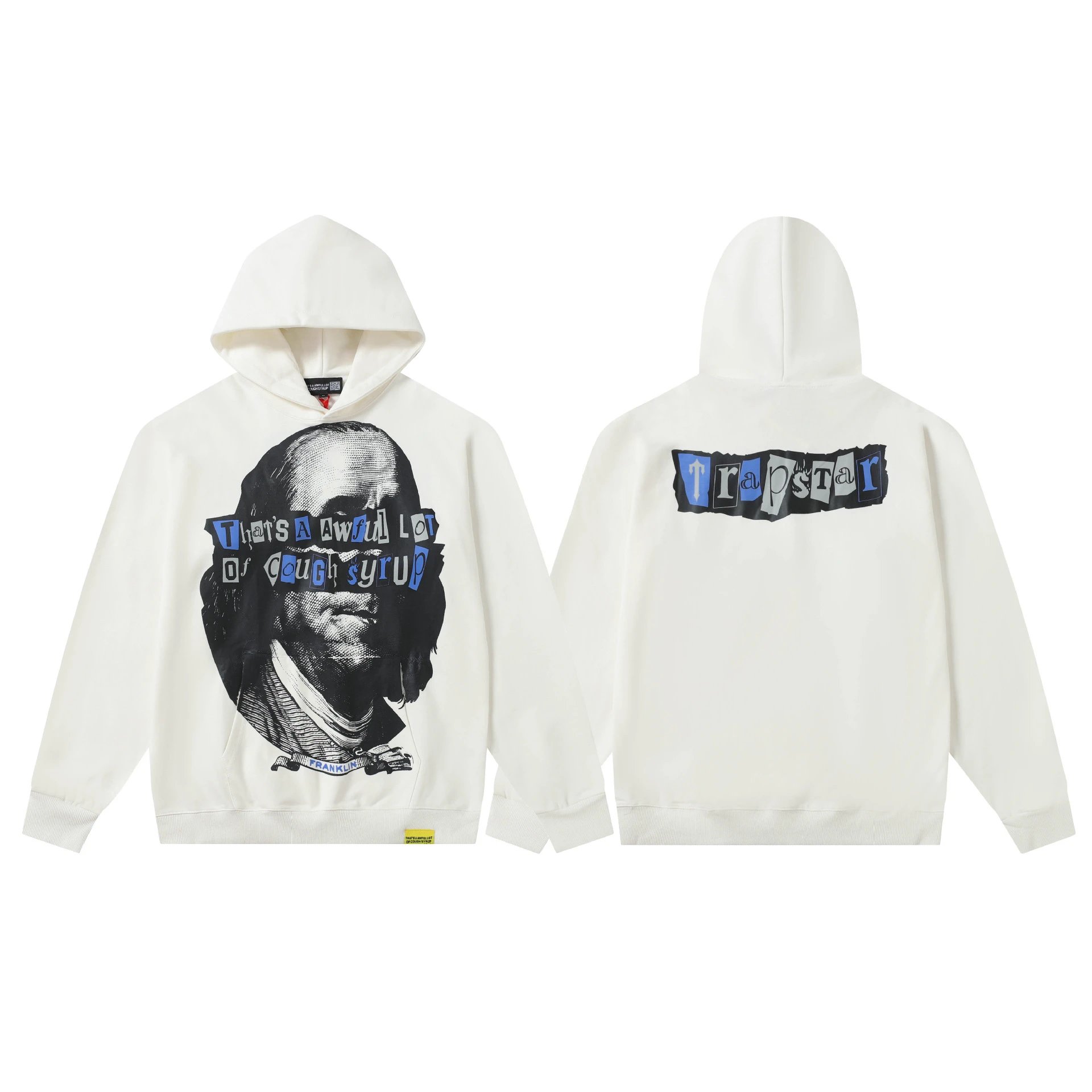 Deno Studio Hoodies & Sweatshirts That's a Awful Lot of Cough Syrup Graphic Pullover Hoodie — 0317 Beige