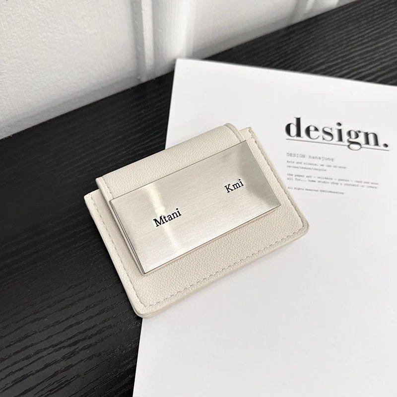 Unbranded Wallets & Card Holders Crocodile-Embossed Holder with Rhinestone Ring Emblem — white