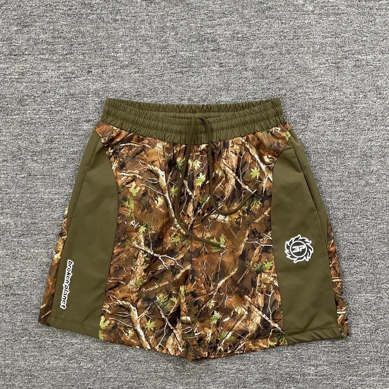 Broken Planet Shorts Drawstring athletic — 3192 Yellow-green