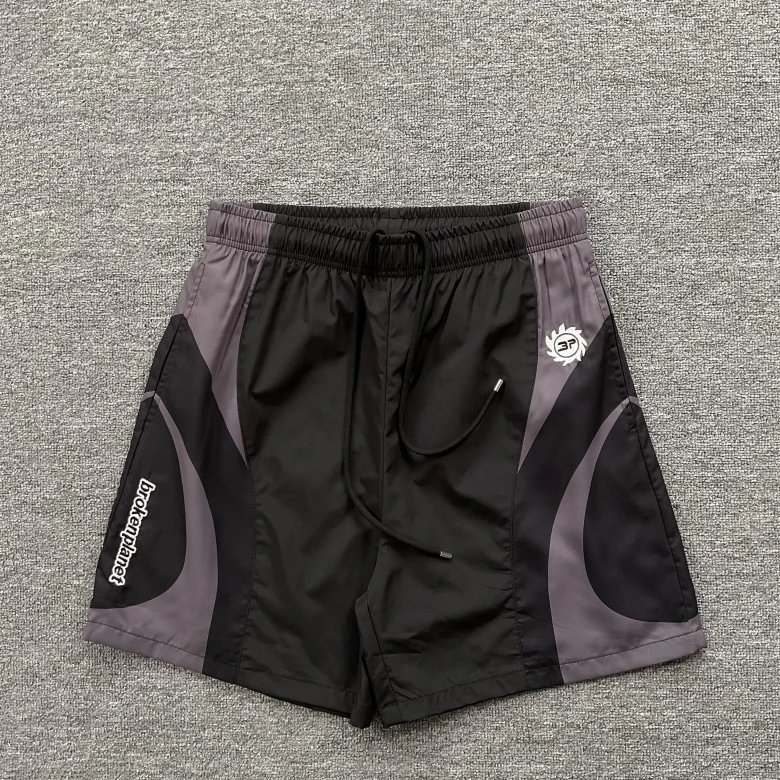 Broken Planet Shorts Drawstring athletic — 8320 Black purple