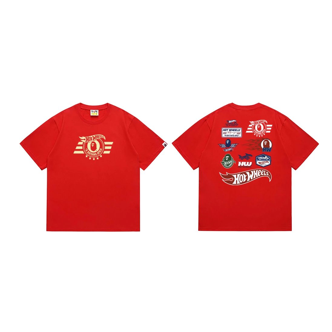 BAPE T-Shirts Hot Wheels Graphic Short-Sleeve T-Shirt — 270 Red
